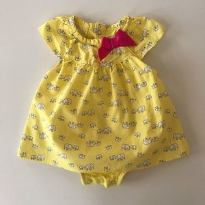 Baby Girl Bodysuit Dress Sunsuit Romper Elephants